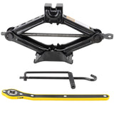 Scissor Jack for Cars - 2 Ton Car Jack with 3.9" to 15.2" Lifting Range, Includes Ratchet Handle and Hand Crank