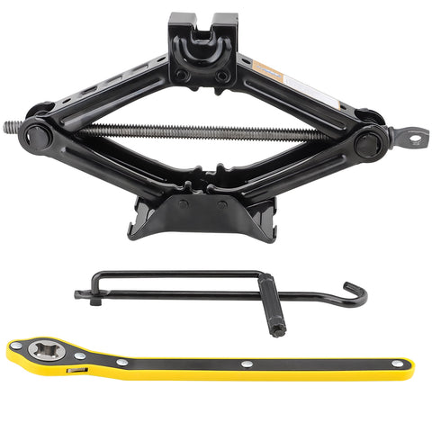 Scissor Jack for Cars - 2 Ton Car Jack with 3.9" to 15.2" Lifting Range, Includes Ratchet Handle and Hand Crank