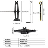 Scissor Jack for Cars - 2 Ton Car Jack with 3.9" to 15.2" Lifting Range, Includes Ratchet Handle and Hand Crank